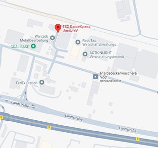 Lageplan von DanceXpress Urmitz