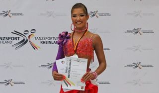 Turnierpaar der TSG DanceXpress Urmitz bei den Rheinland-Pfalz Meisterschaften